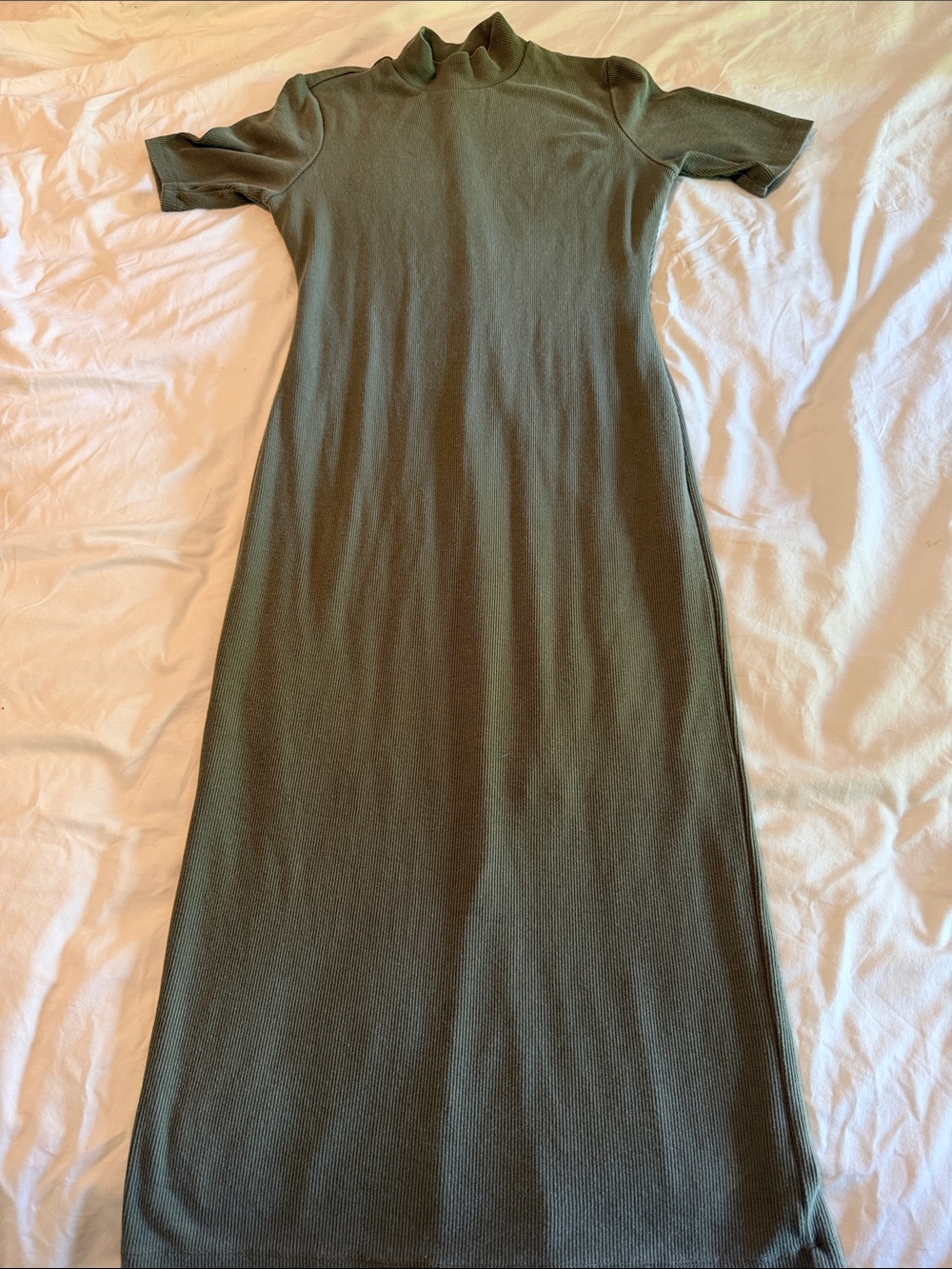 Marine Layer Olive Green Turtleneck Maxi Dress